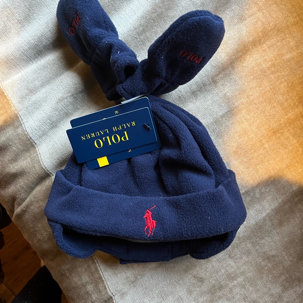 Polo by Ralph Lauren Kids Blue Hat with Ear Details